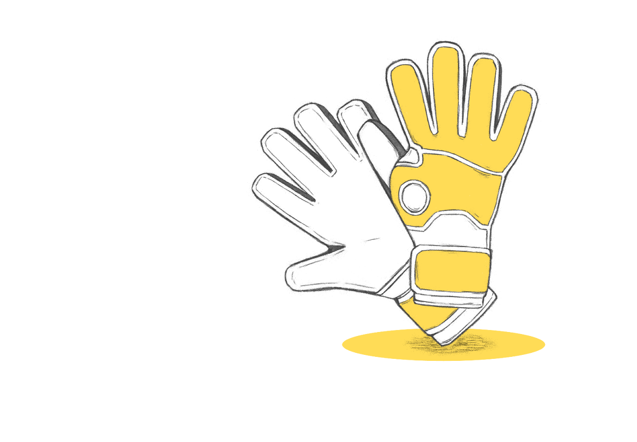 Illustration ein Paar Torwart-Handschuhe